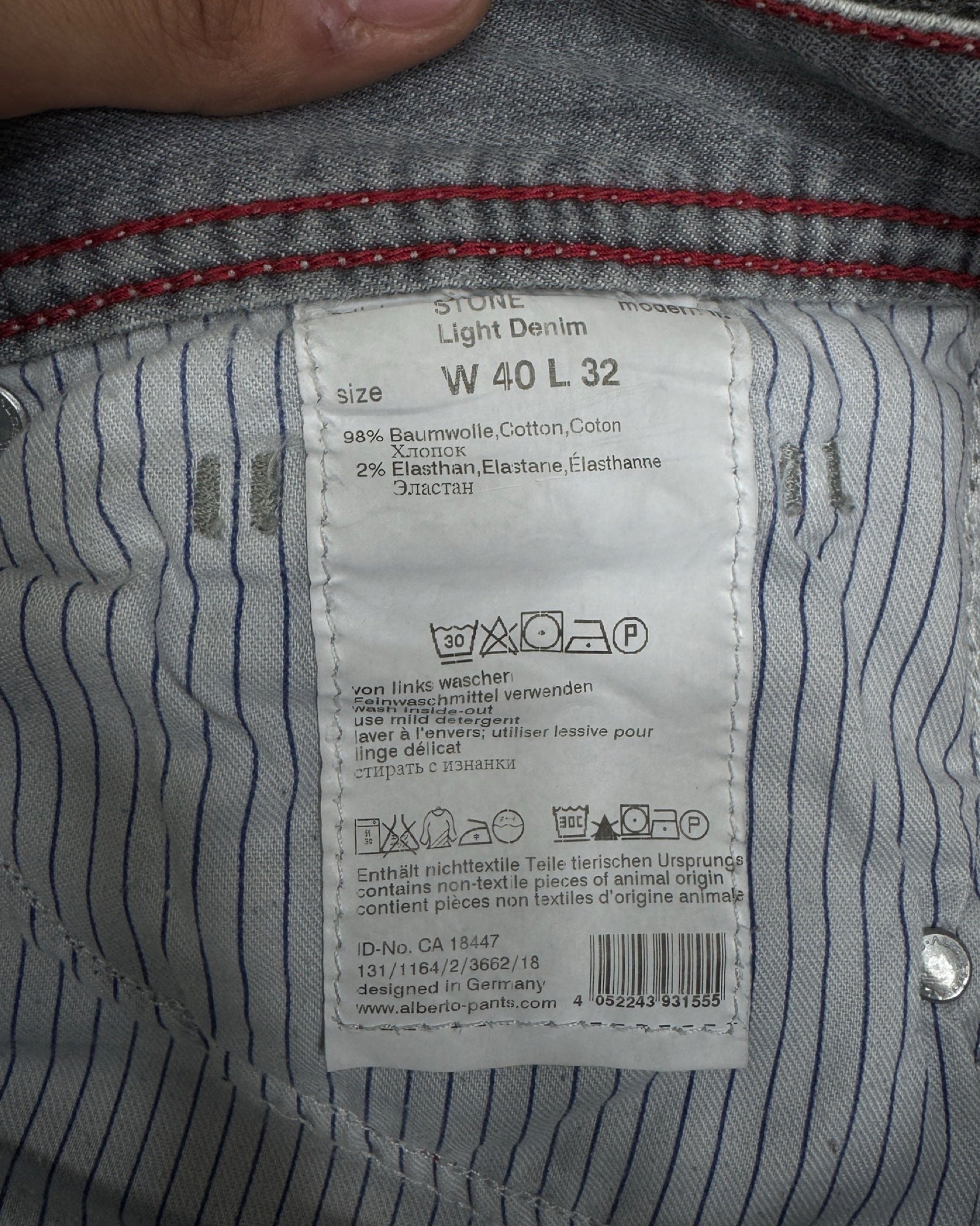 alberto straight w40l32