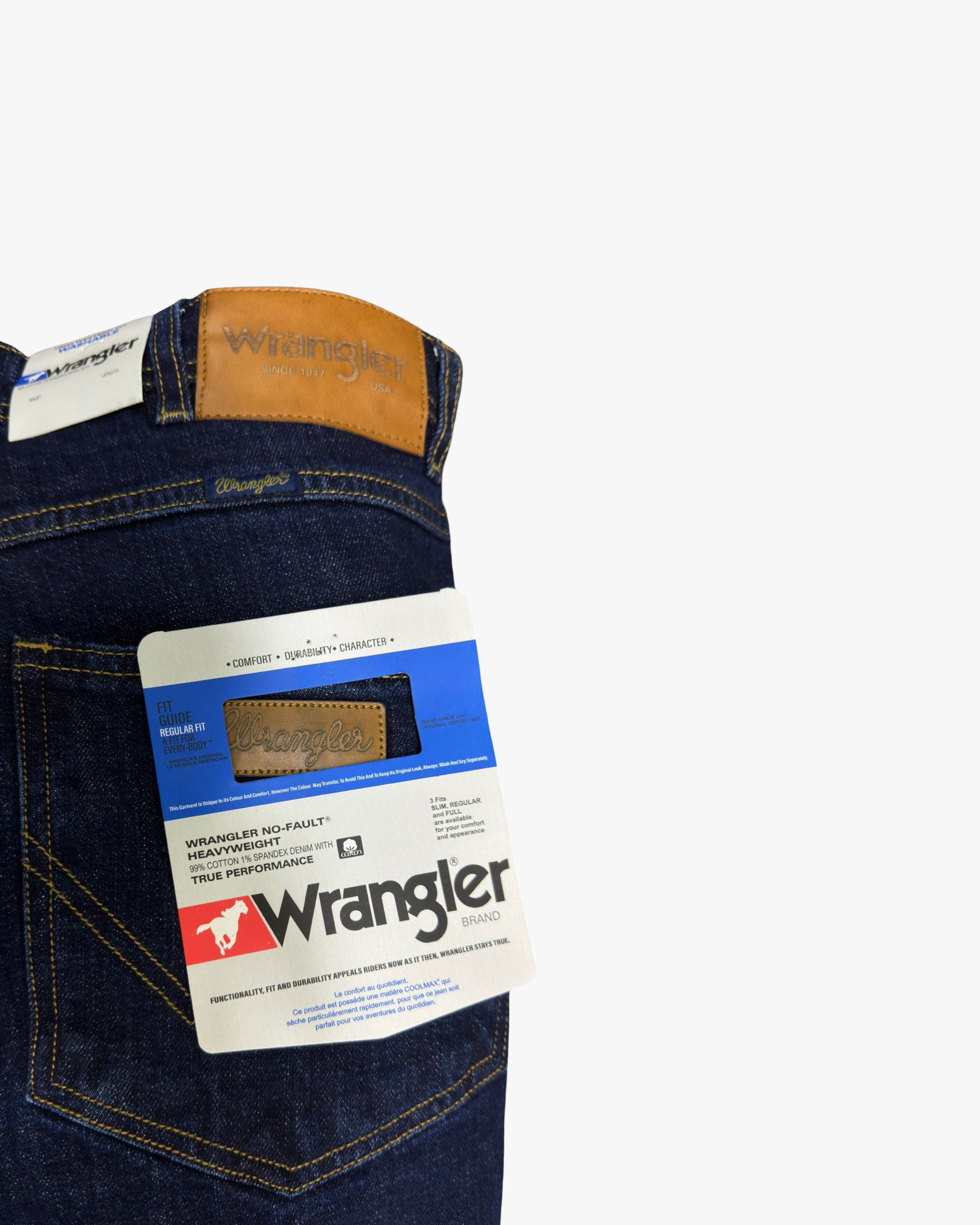 wrangler trim western fit dark blue