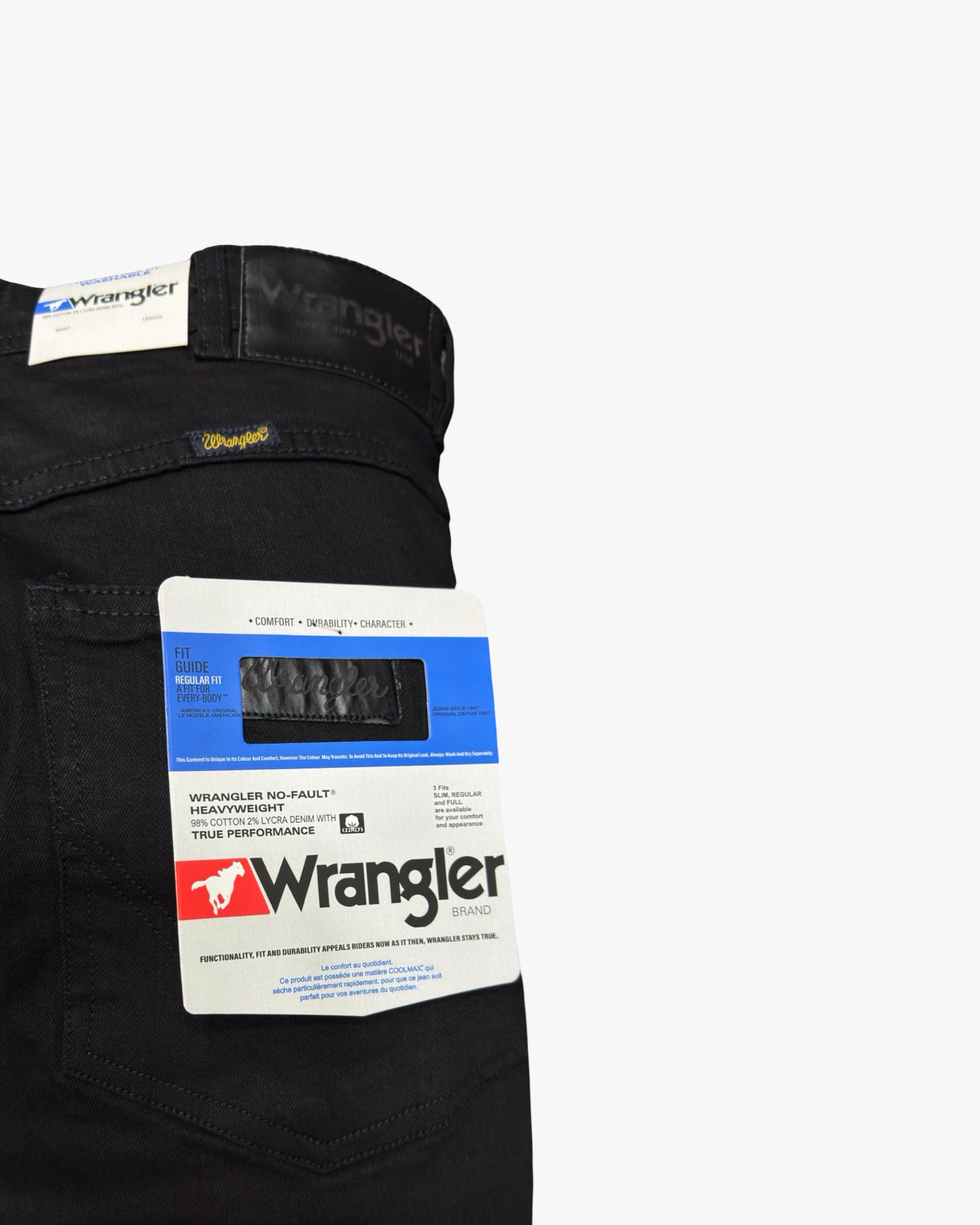 wrangler trim western fit black