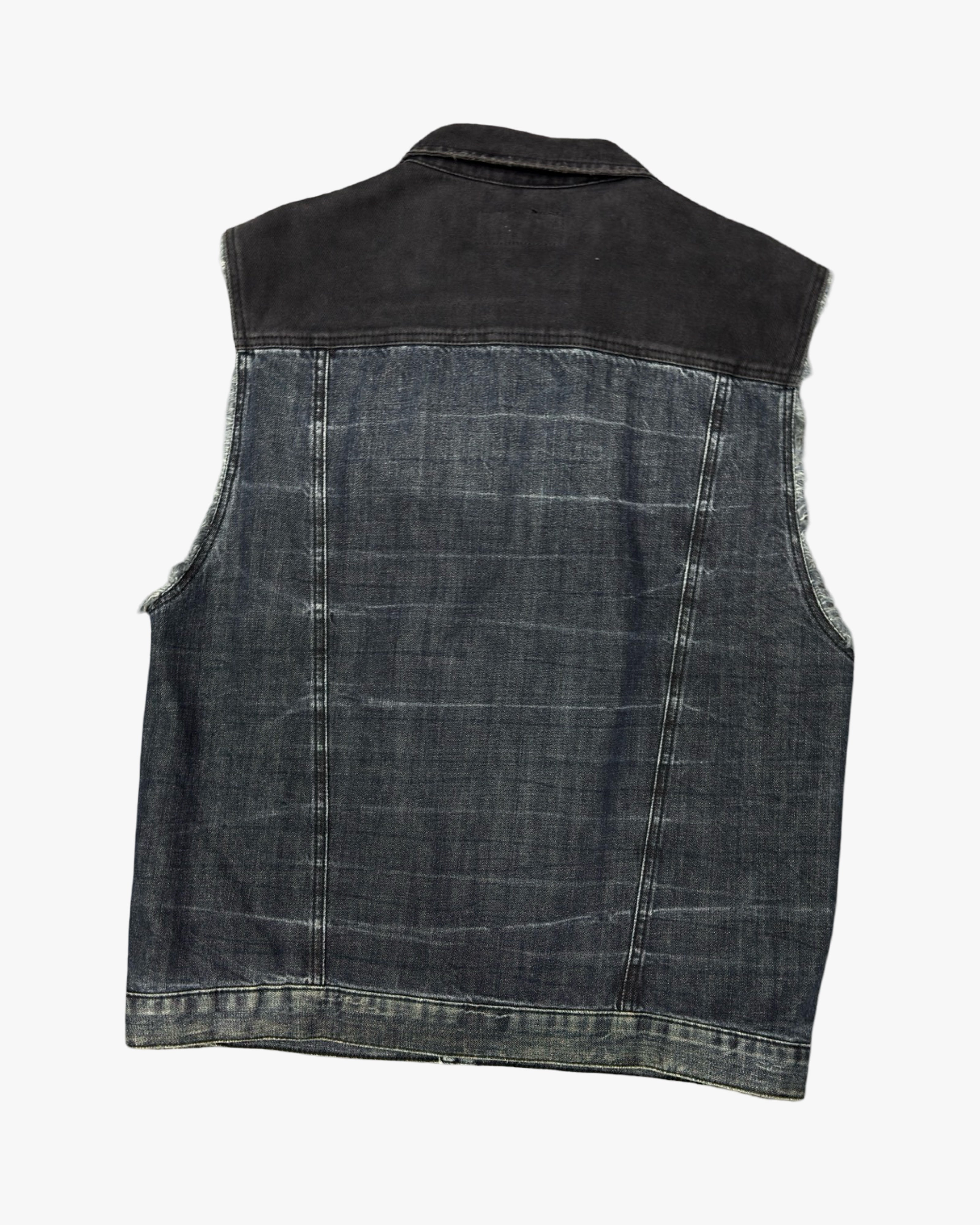 wrangler denim vest large