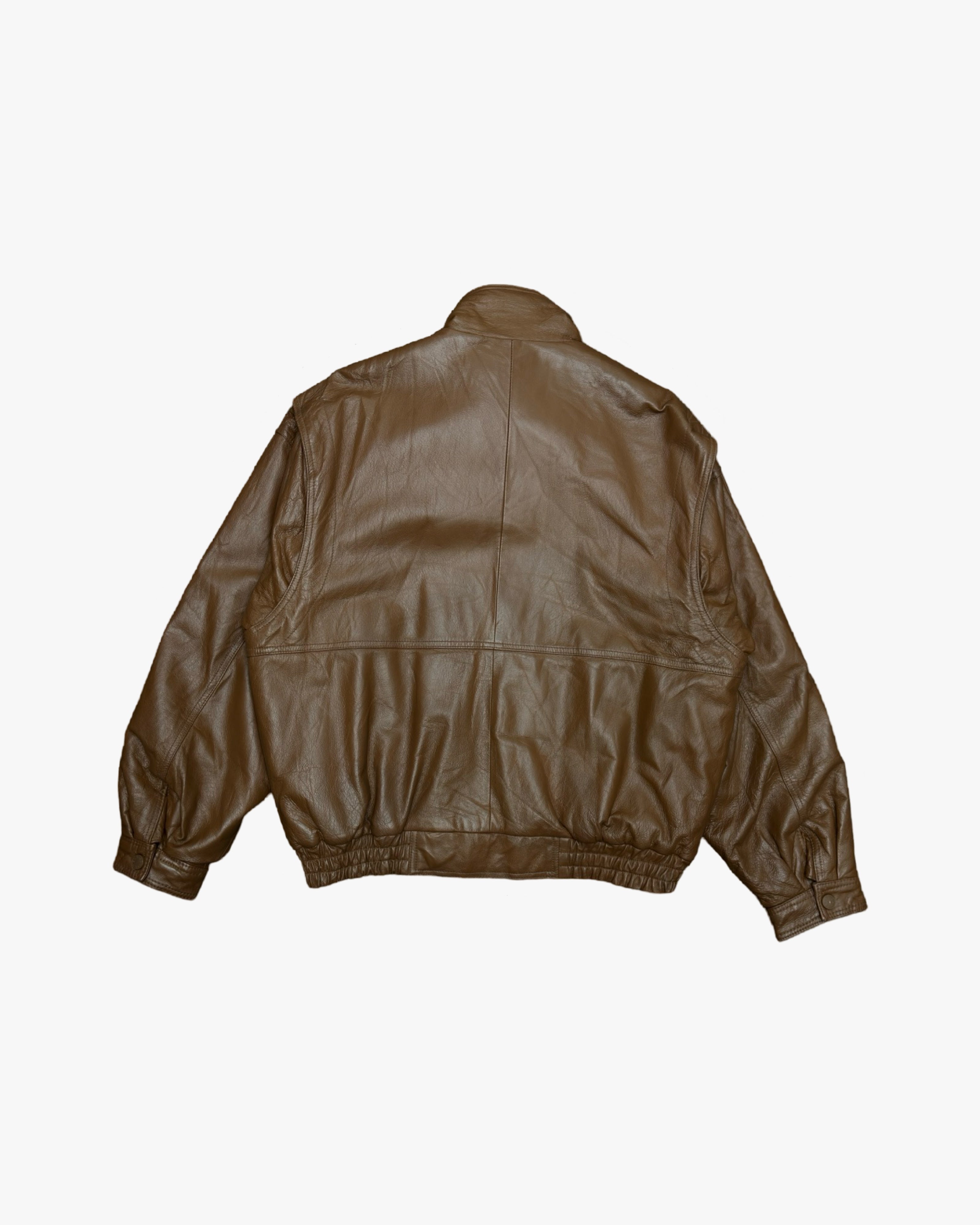 genuine leather bomber xxl